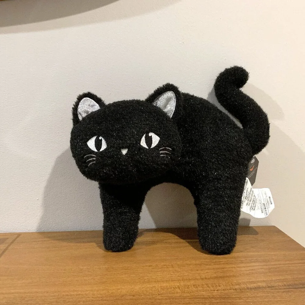 Target Bullseye Playground Black Cat Decorative Throw Pillow Halloween 2025 NEW